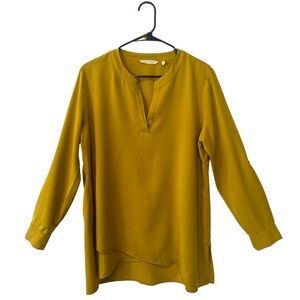 Soft Surroundings tunic blouse mustard yellow size large